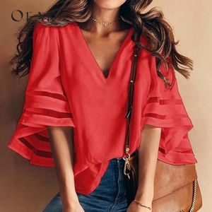 Red blouse